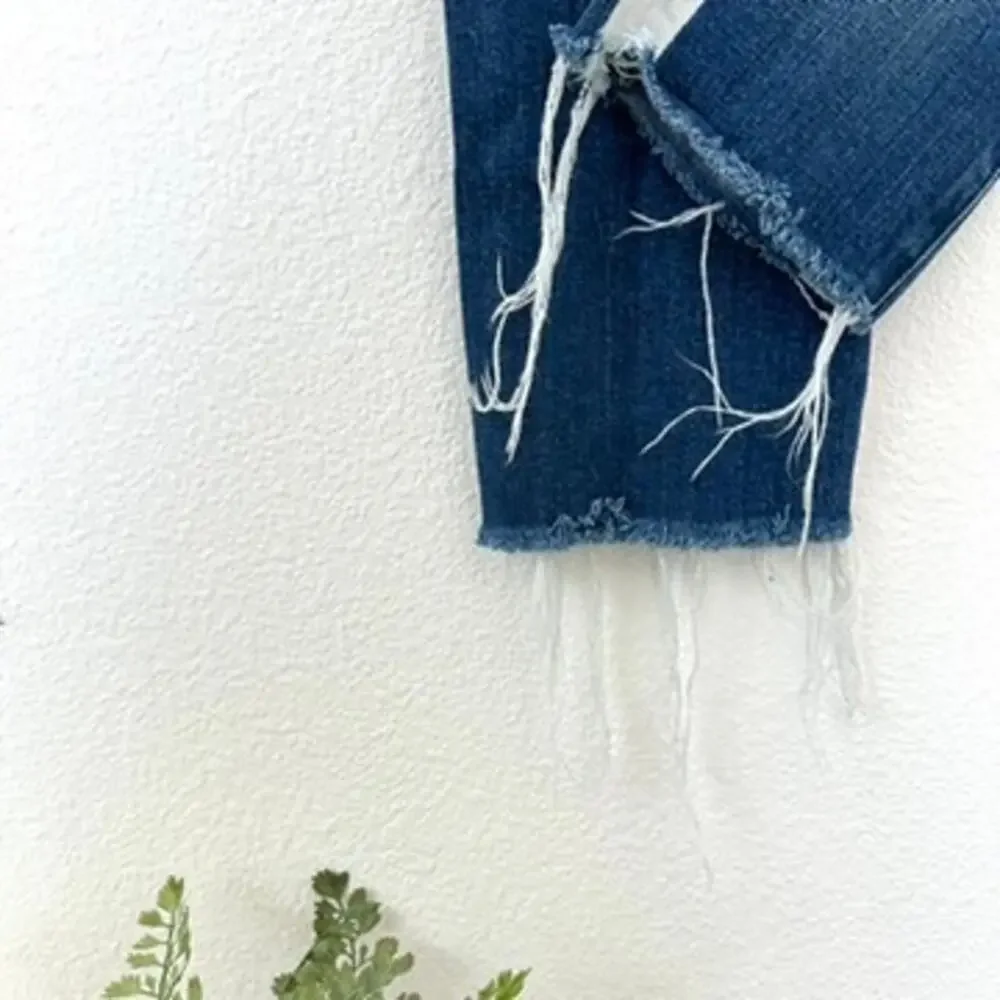 7 For All Mankind Distressed Jeans with Side Stripe, Size‎ 24